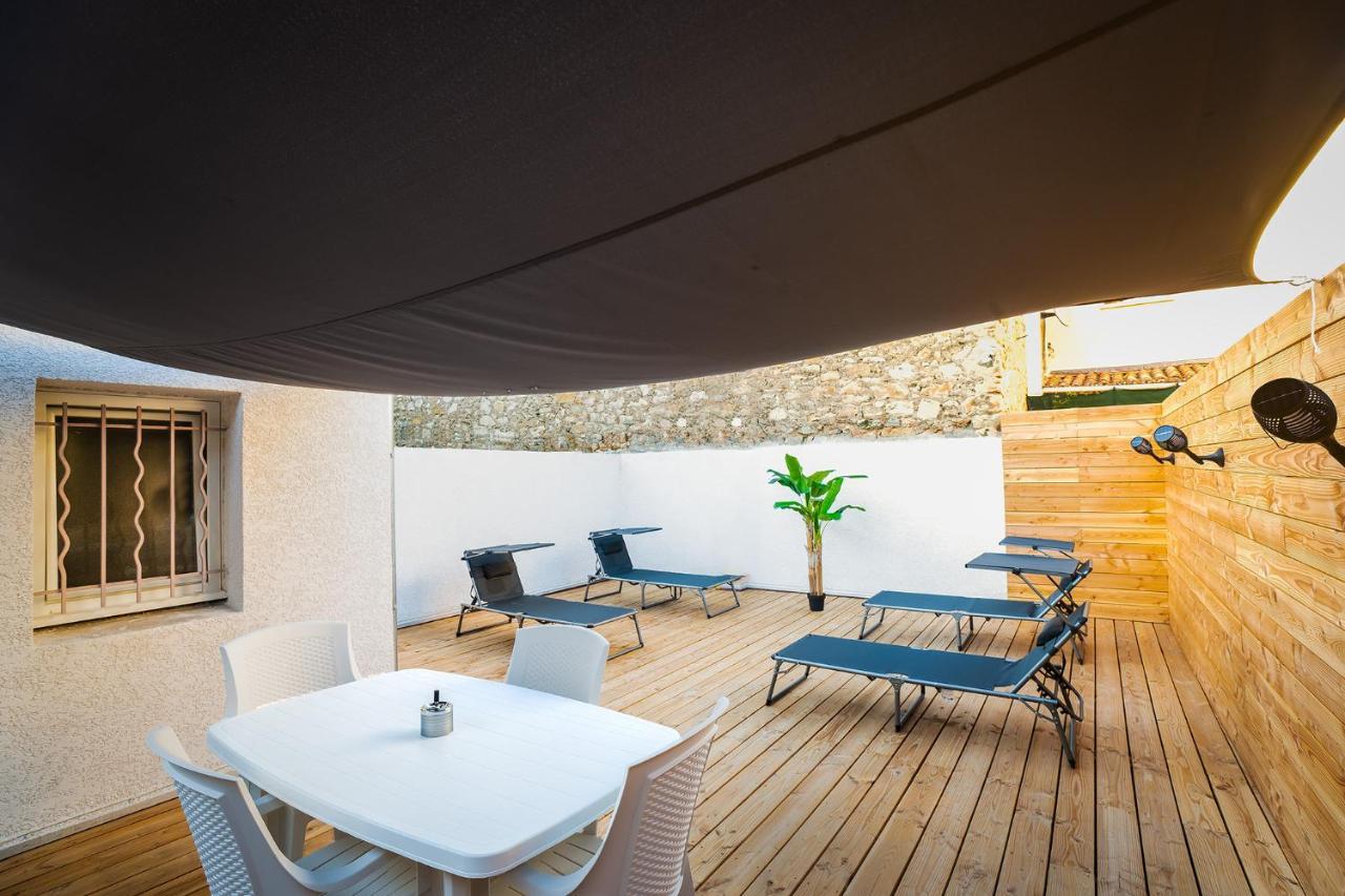 Superbe Appartement A 2 Pas Des Halles, Climatise, Terrasse, Garage Narbonne Buitenkant foto